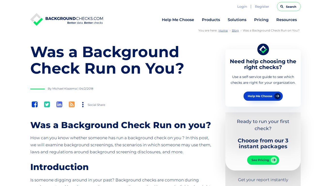 Was a Background Check Run on You?